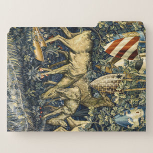 William Morris Deer and Shields in Verdant Realm File Folder