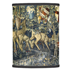 William Morris Deer and Shields in Verdant Realm Lamp Shade