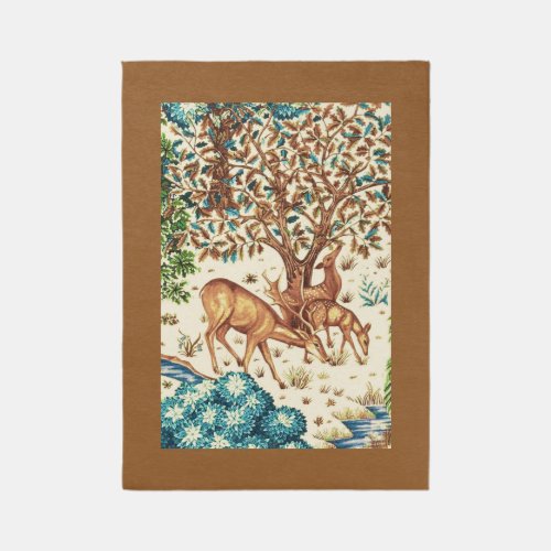 William Morris Deer by a Brook Tapestry Beige  Rug