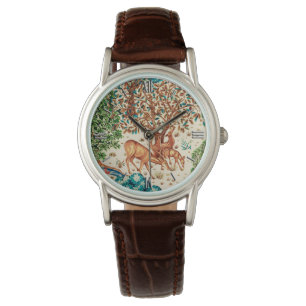 William Morris Deer by a Brook Tapestry Beige Watc Watch