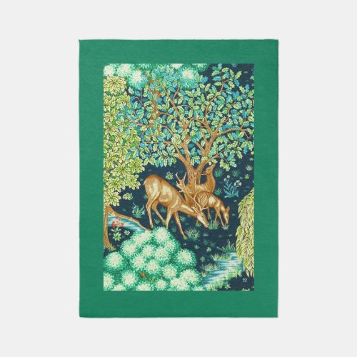 William Morris Deer by a Brook Tapestry Indigo Rug