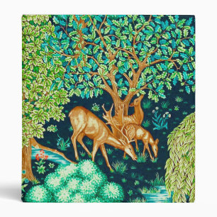 William Morris Deer by a Brook Tapestry Print 3 Ring Binder