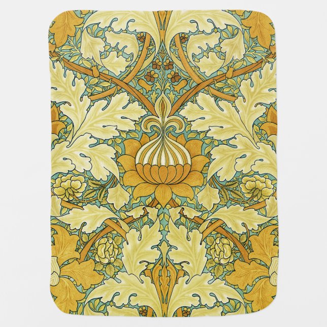 William Morris Design #11 Swaddle Blanket (Front)