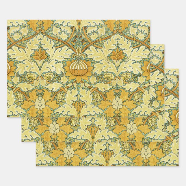 William Morris Design #11 Wrapping Paper Sheets (Set)