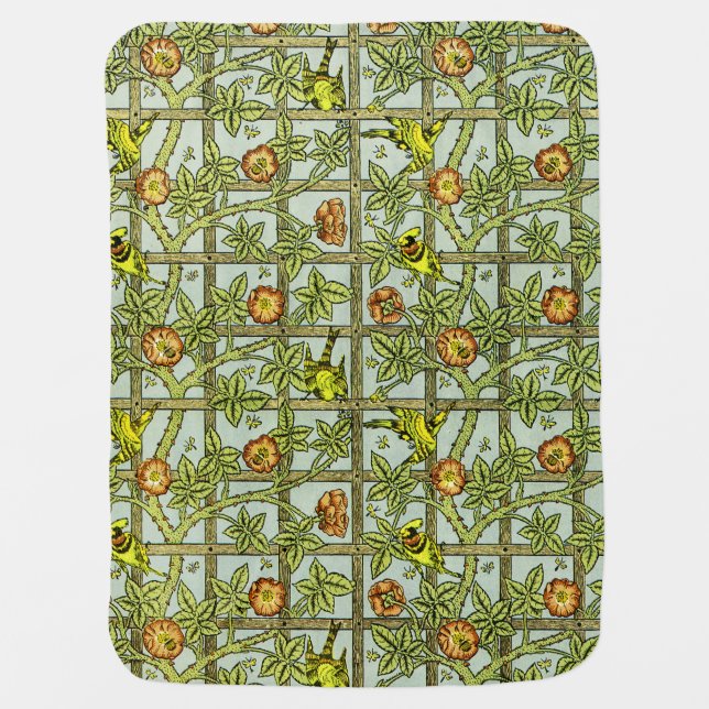 William Morris Design #5 Swaddle Blanket (Front)