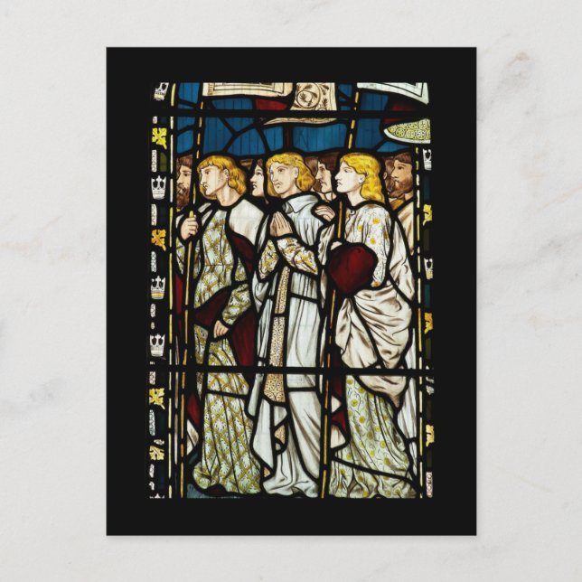 William Morris design, All Saints, Postcard (Front)