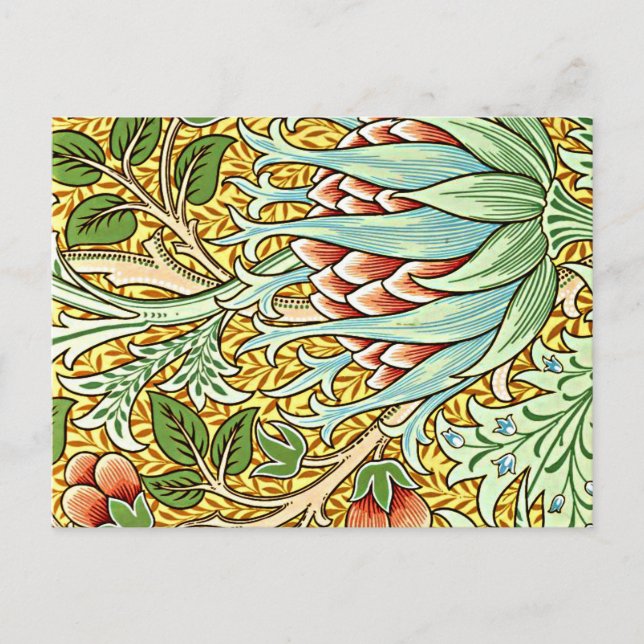 William Morris design, Artichoke Postcard (Front)