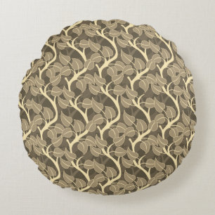 William Morris design,Arts and Craft,botanical, pa Round Pillow