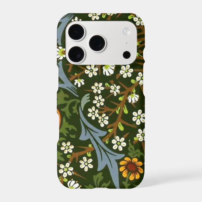 William Morris Design, Blackthorn iPhone Case (Back)