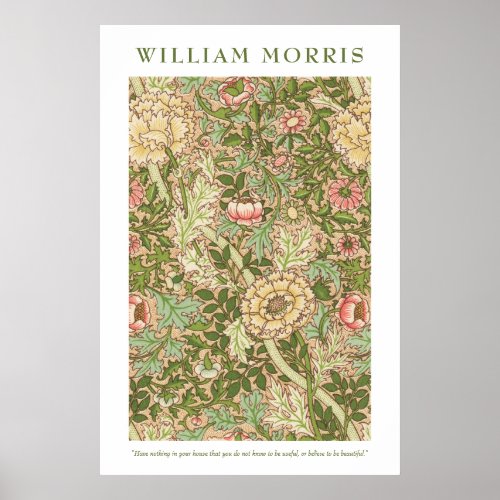 William Morris Design Norwich Pattern  Poster