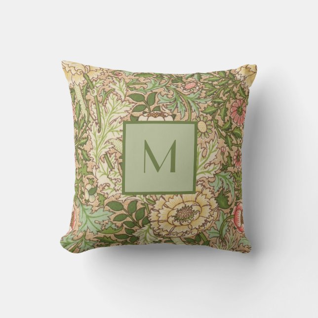 William Morris Design Norwich Pattern  Throw Pillow (Front)