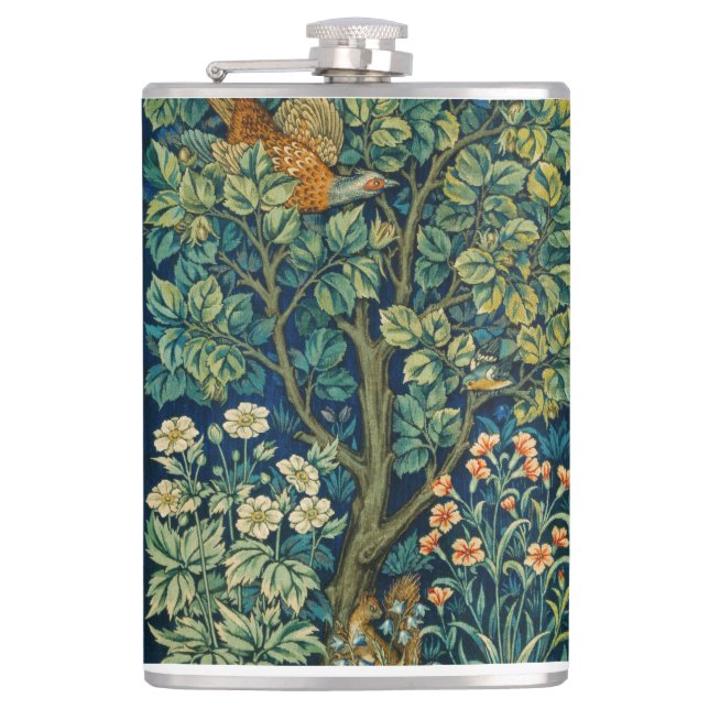 William Morris Design Vintage Style  Flask (Front)