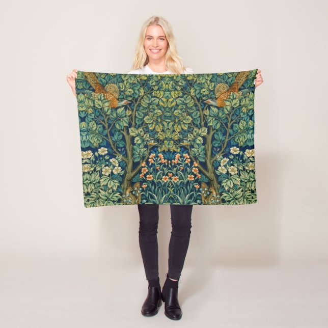 William Morris Design Vintage Style  Fleece Blanket (In Situ)