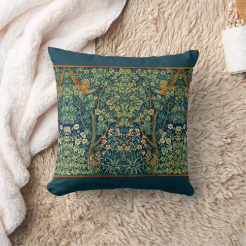 William Morris Design Vintage Style  Throw Pillow
