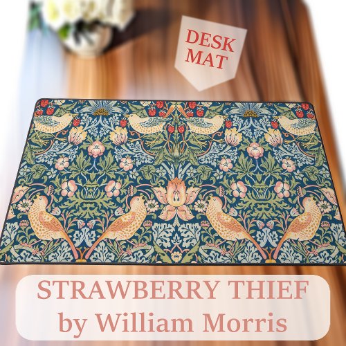 William Morris Desk Mats _ Strawberry Thief Print