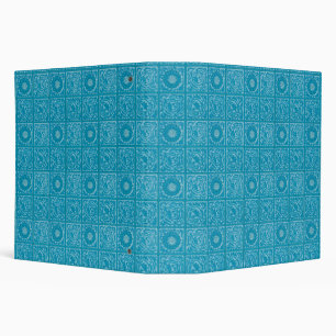 William Morris Diaper Blue Vintage Tile Pattern 3 Ring Binder