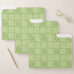 William Morris Diaper Green Tile Pattern File Folder