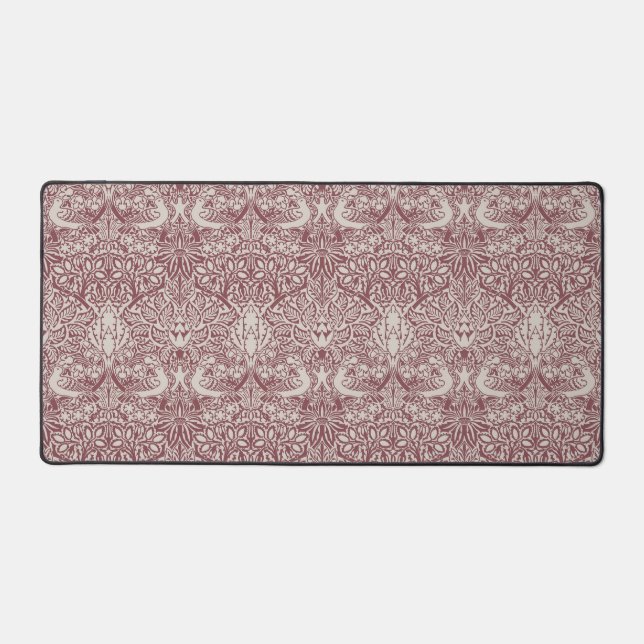 William Morris' Dove and Rose, Antique Rose Desk Mat (Front)