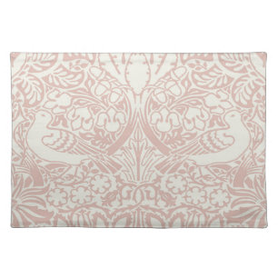 William Morris' Dove and Rose, Blush Pink Cloth Placemat