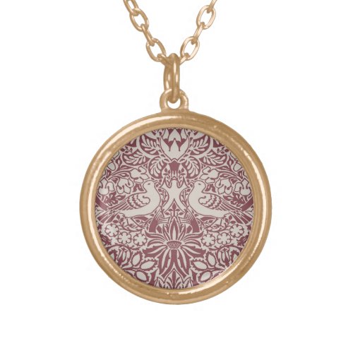 William Morris Dove and Rose Gold Plated Necklace