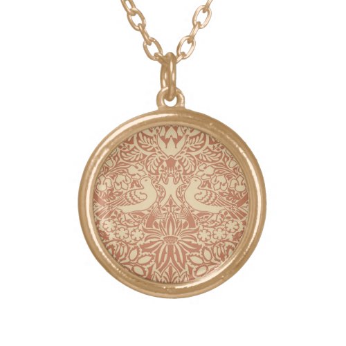 William Morris Dove and Rose Gold Plated Necklace