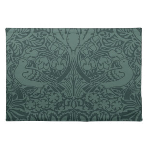 William Morris' Dove and Rose, Leaf-Shadow Green Cloth Placemat