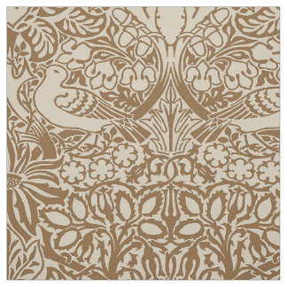 William Morris' Dove and Rose, Mellow Brown Fabric
