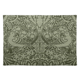 William Morris' Dove and Rose, Olive Green Cloth Placemat