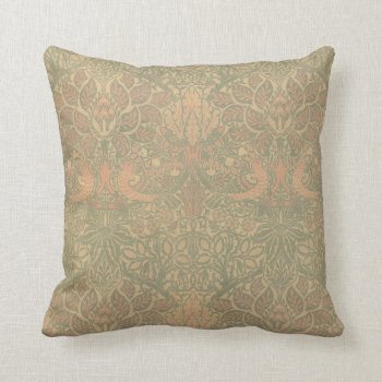 William Morris Dove And Rose Pattern Throw Pillow by wmorrispatterns at Zazzle