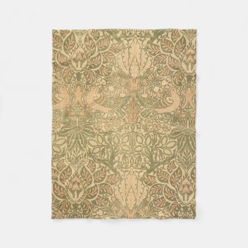 William Morris Dove And Rose Textile 1879 Fleece Blanket