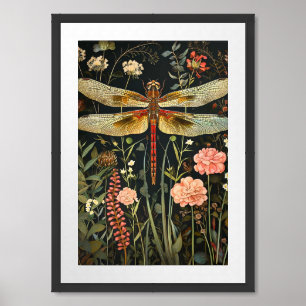 William Morris Dragonfly Framed Art