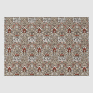 William Morris Earthy Brown Floral Wallpaper Tissue Paper