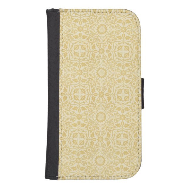 William Morris Ecru Floral Pattern Wallet Case (Front)