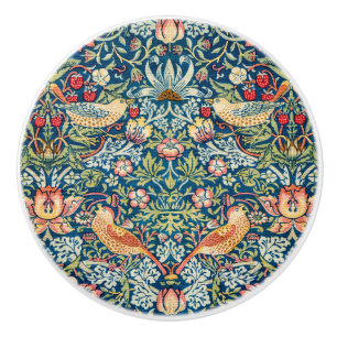 William Morris elegant blue  Ceramic Knob