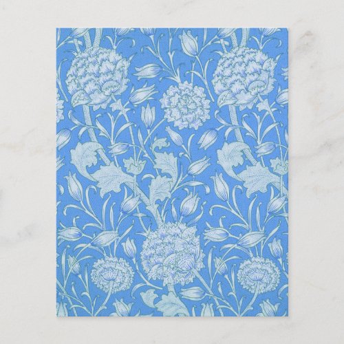 William Morris Elegant Blue Wild Tulips Floral