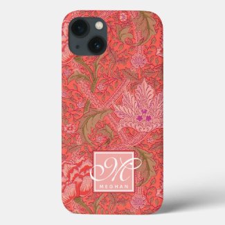 William Morris - Elegant Floral Pattern & Monogram