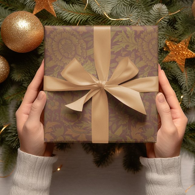 William Morris Elegant Holiday Wrapping Paper (Class William Morris design done in earthy tones.)