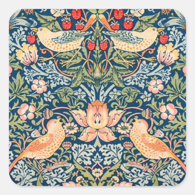 WILLIAM MORRIS ENVELOPE SEAL "STRAWBERRY THIEVES" (Front)