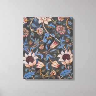 William Morris Evenlode Pattern: Vintage Moody Canvas Print