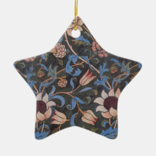 William Morris Evenlode Textile Floral Art Ceramic Ornament