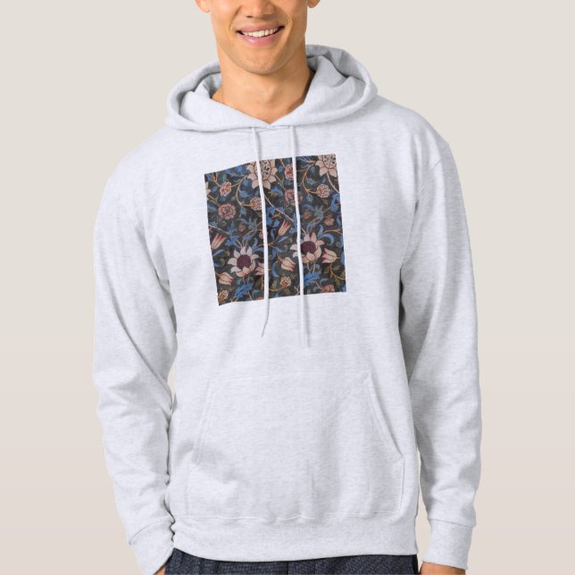 William Morris Evenlode Textile Floral Art Hoodie (Front)