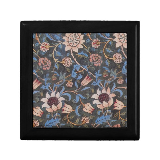 William Morris Evenlode Textile Floral Art Keepsake Box (Front)
