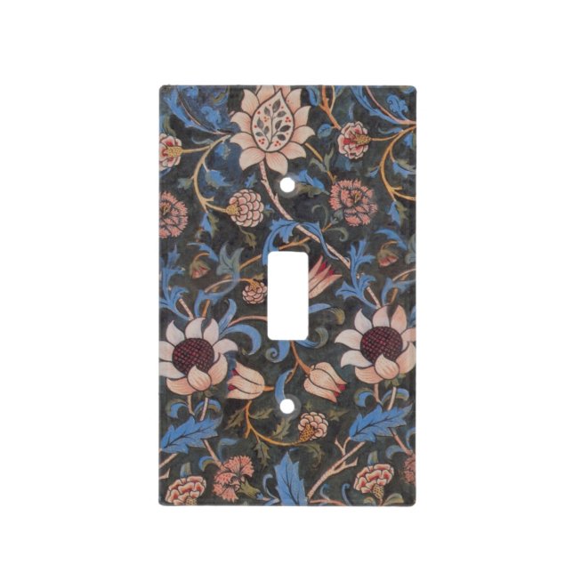 William Morris Evenlode Textile Floral Art Light Switch Cover (Front)