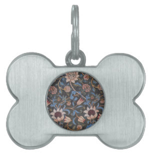 William Morris Evenlode Textile Floral Art Pet Tag
