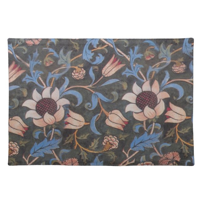 William Morris Evenlode Textile Floral Art Placemat (Front)