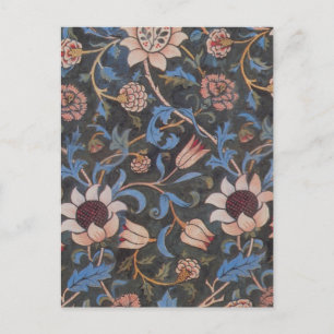 William Morris Evenlode Textile Floral Art Postcard