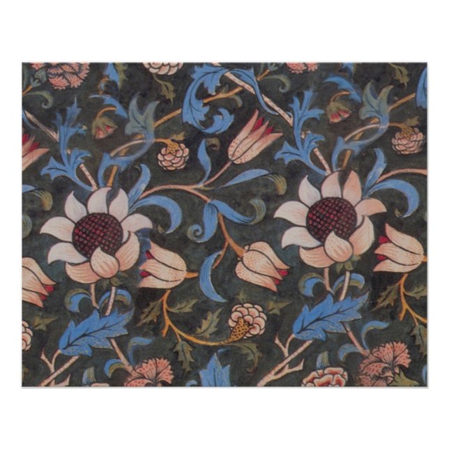 William Morris Evenlode Textile Floral Art Poster (Front)