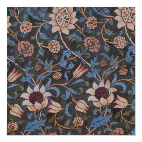 William Morris Evenlode Textile Floral Art Poster