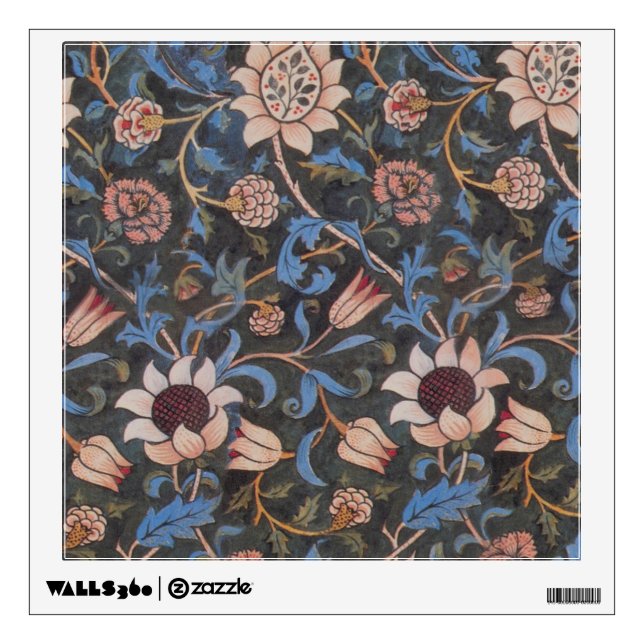 William Morris Evenlode Textile Floral Art Wall Decal (Front)