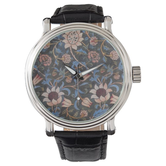 William Morris Evenlode Textile Floral Art Watch (Front)